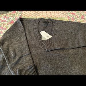 Universal Standard size S grey V neck drop should sweater